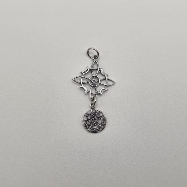 COLGANTE DOBLE PROTECCION PLATA ENVEJECIDA