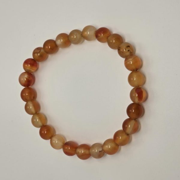 PULSERA AGATA CORNALINA BOLA 8MM