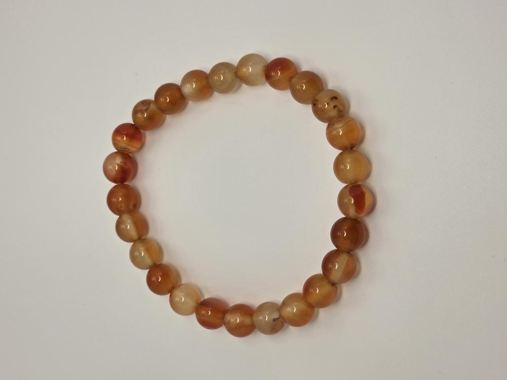 PULSERA AGATA CORNALINA BOLA 8MM