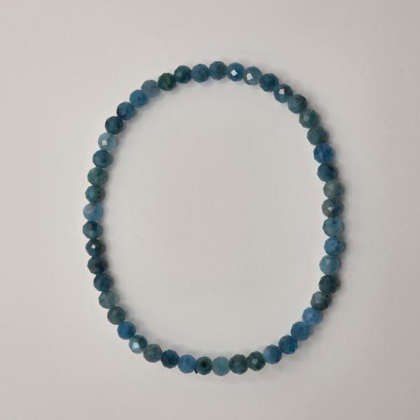 PULSERA APATITO AZUL FACETADA BOLA 3MM