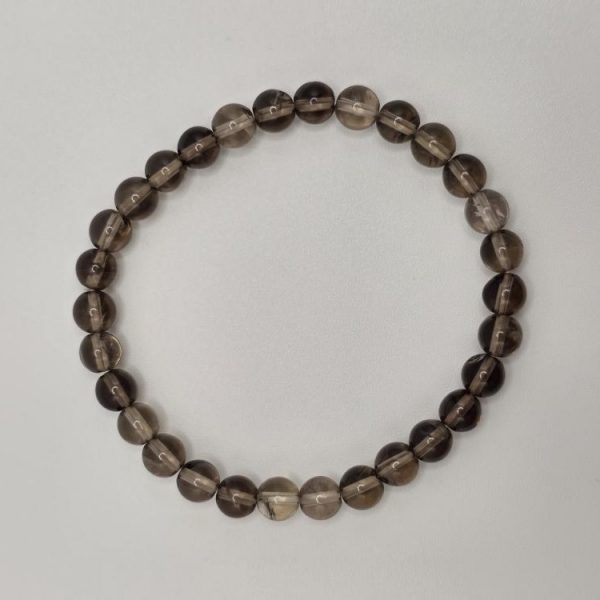 PULSERA CUARZO AHUMADO BOLA 6MM