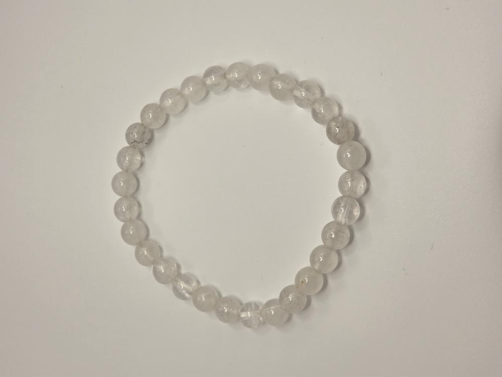 PULSERA CUARZO BLANCO BOLA 6MM