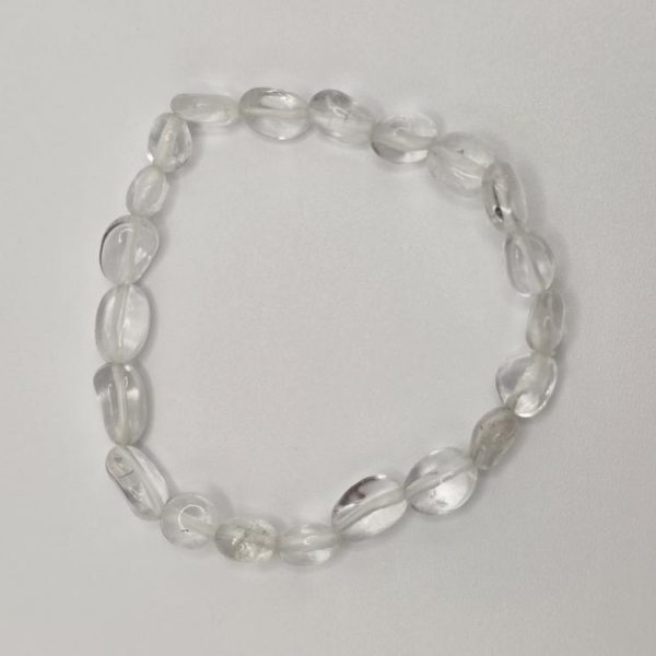 PULSERA CUARZO BLANCO PIEDRAS IRREGULARES