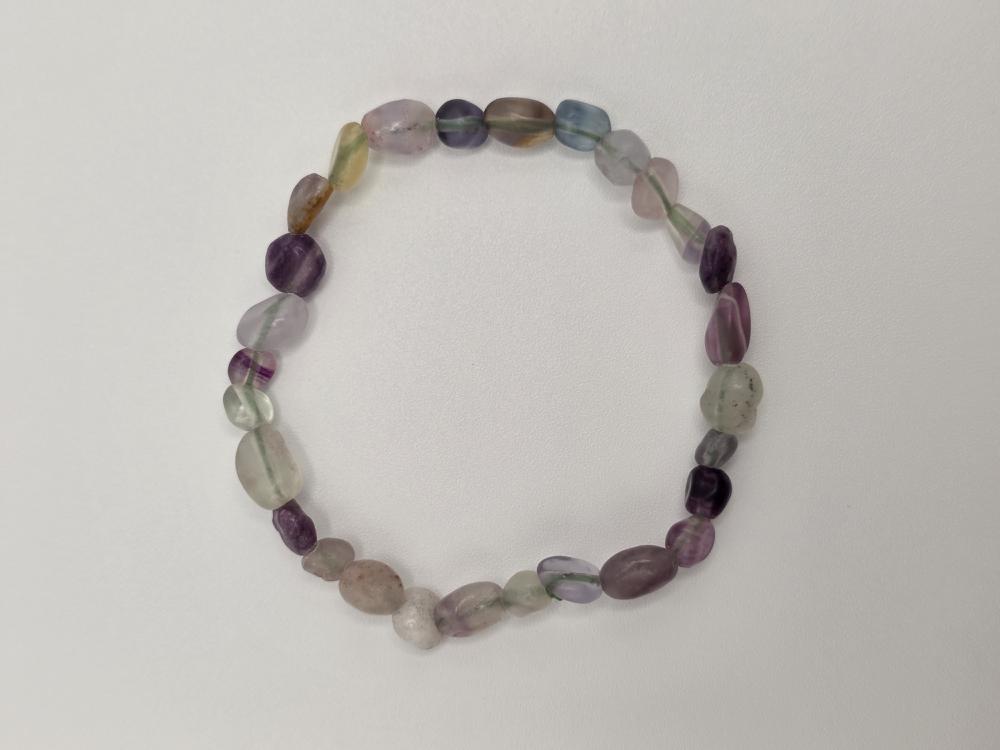 PULSERA FLUORITA PIEDRAS IRREGULARES
