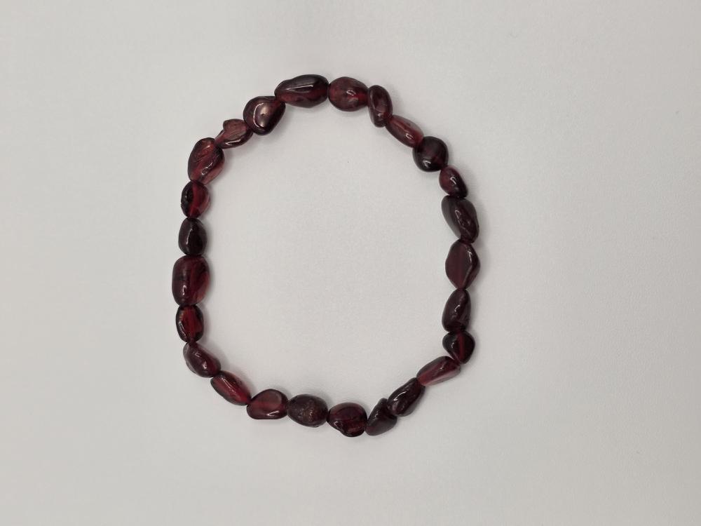 PULSERA GRANATE PIEDRAS IRREGULARES