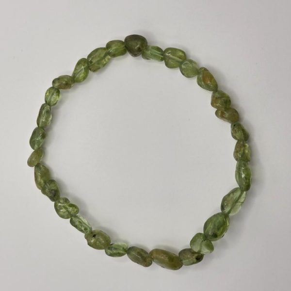 PULSERA OLIVINO PIEDRAS IRREGULARES 