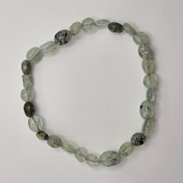 PULSERA PREHNITA PIEDRAS IRREGULARES