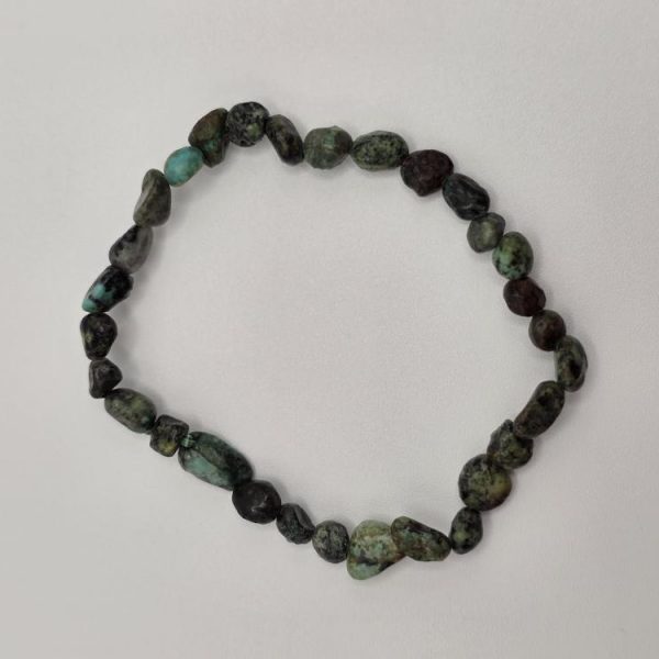 PULSERA TURQUESA AFRICANA PIEDRAS IRREGULARES