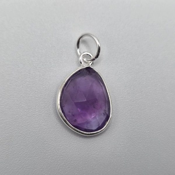Colgante Amatista Facetada Plata de Ley