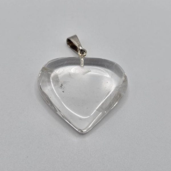 Colgante Cuarzo Blanco Forma de Corazón