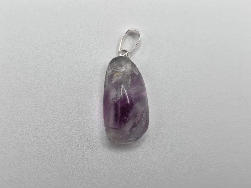 Colgante Fluorita Rodado Plata de Ley