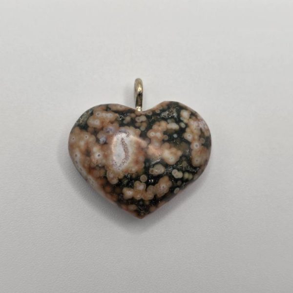 Colgante Jaspe Océano Forma Corazón