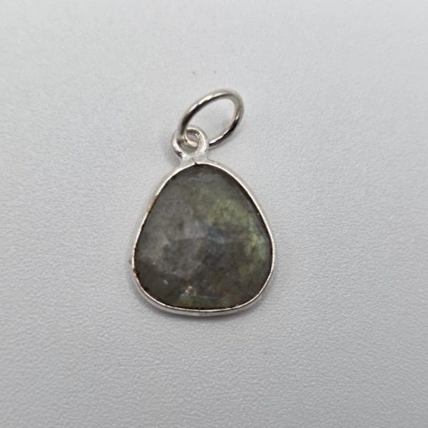 Colgante Labradorita Facetada Plata de Ley