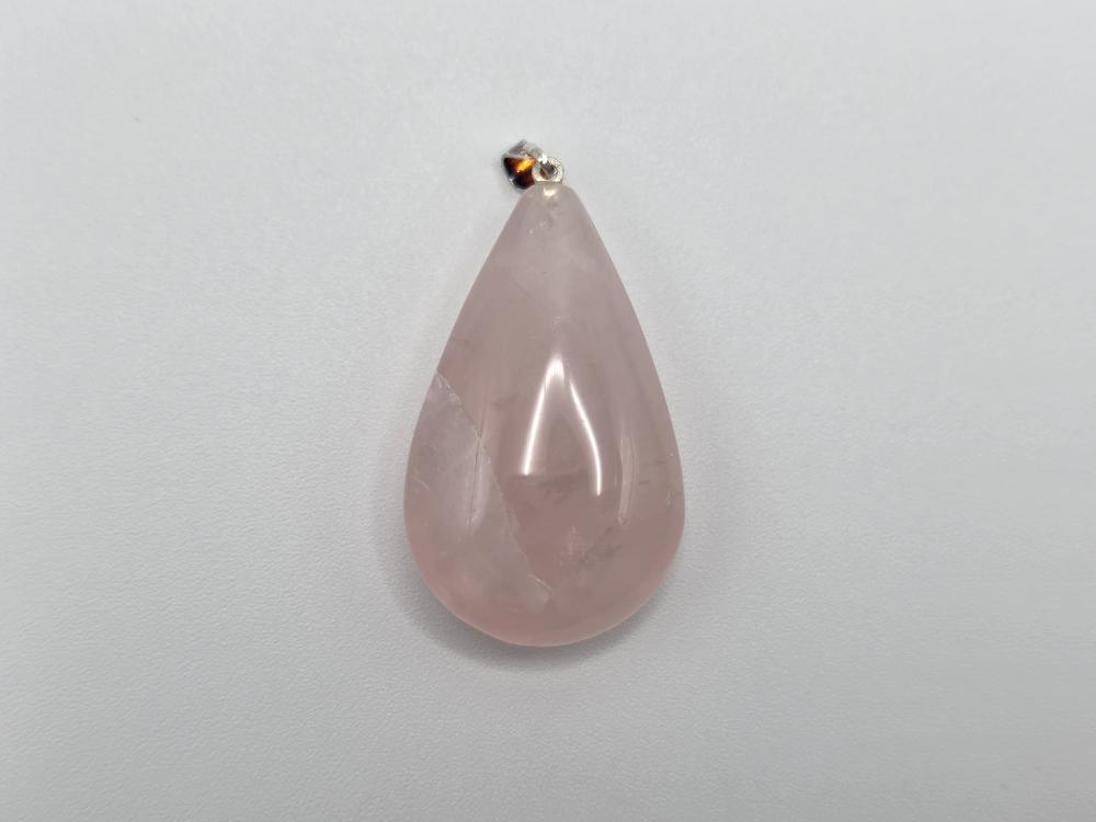 Colgante Lágrima Cuarzo Rosa 40x20mm