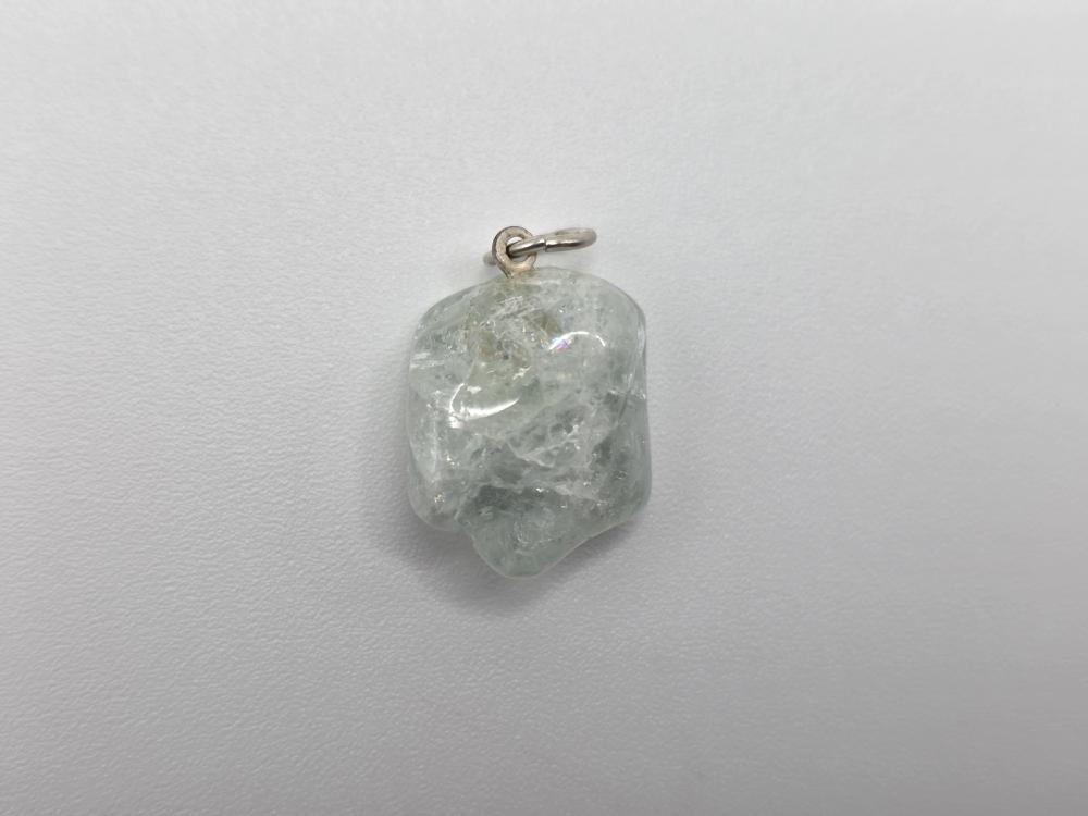 Colgante Rodado Aguamarina Plata de Ley