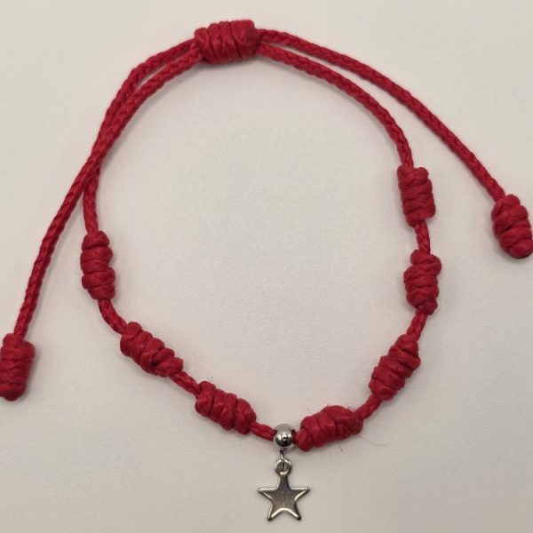 PULSERA 7 NUDOS ESTRELLA ACERO INOX