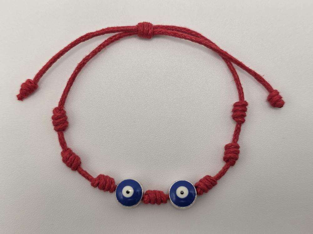 PULSERA 7 NUDOS OJO TURCO DOBLE