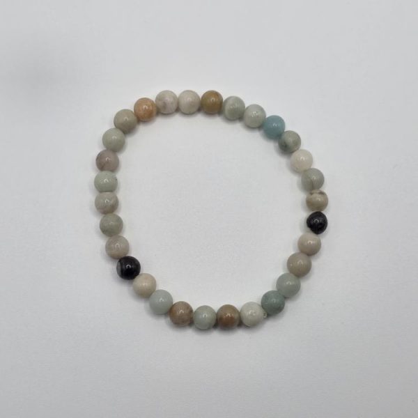 PULSERA AMAZONITA BOLA 6MM