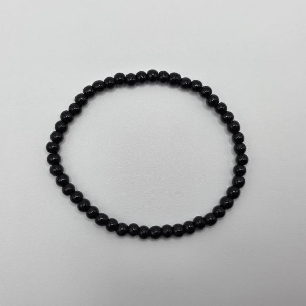 PULSERA TURMALINA NEGRA 4MM