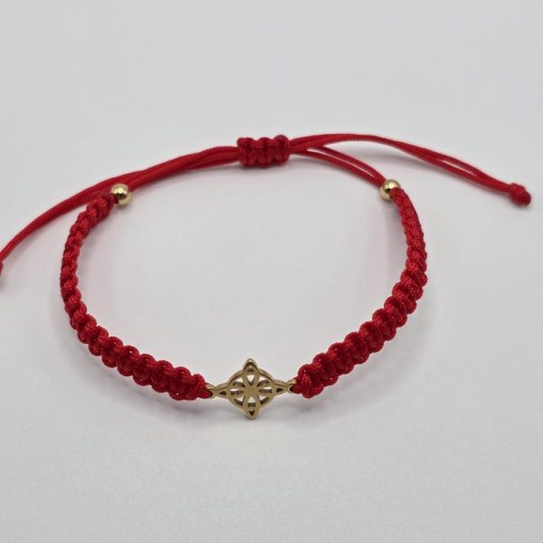 Pulsera Nudo de Bruja Acero Inoxidable Dorado