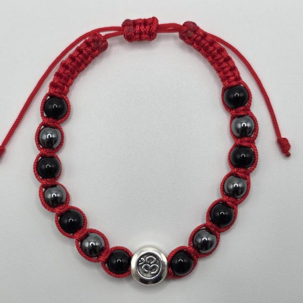 Pulsera Obsidiana-Hematite Ohm