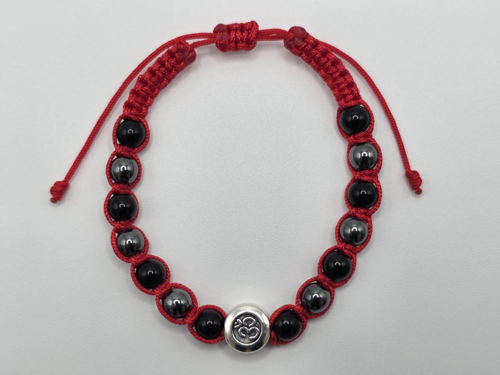 Pulsera Obsidiana-Hematite Ohm