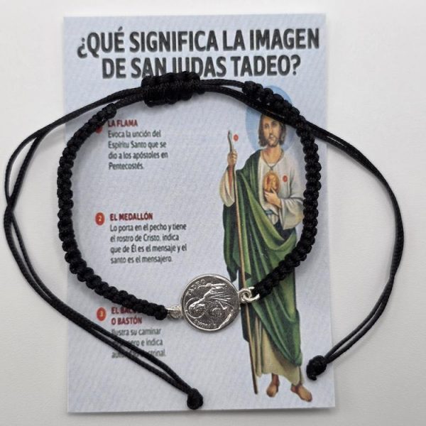 Pulsera San Judas Tadeo Plata de Ley