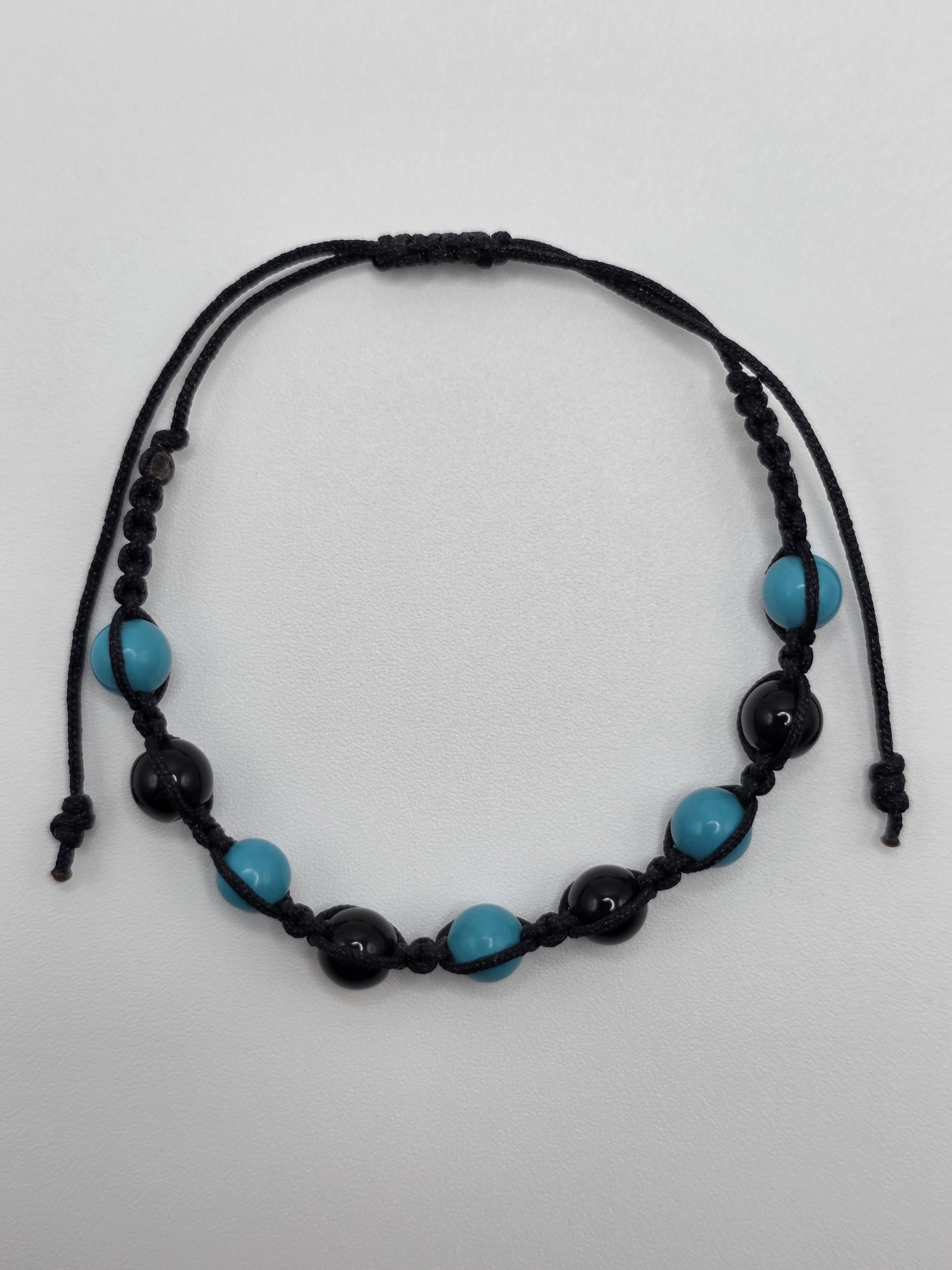 pulsera obsidiana turquenita bola 6mm ajustable