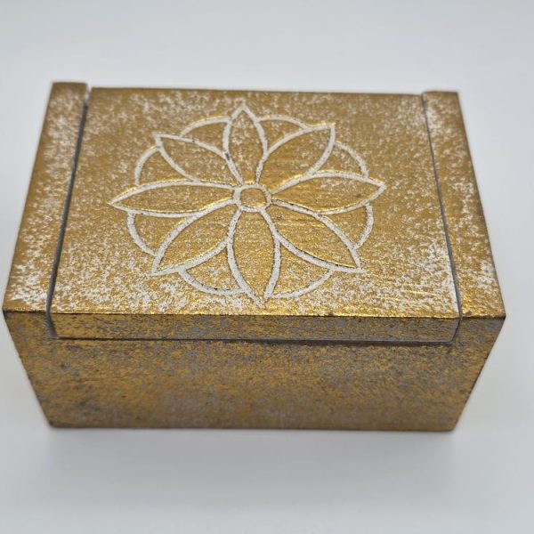 Caja Baúl Madera Mandala 10x7cm