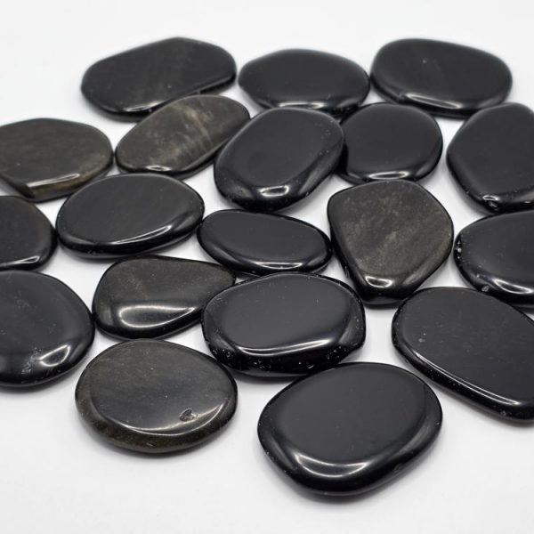 Obsidiana Dorada Canto Rodado Plano 30-40mm