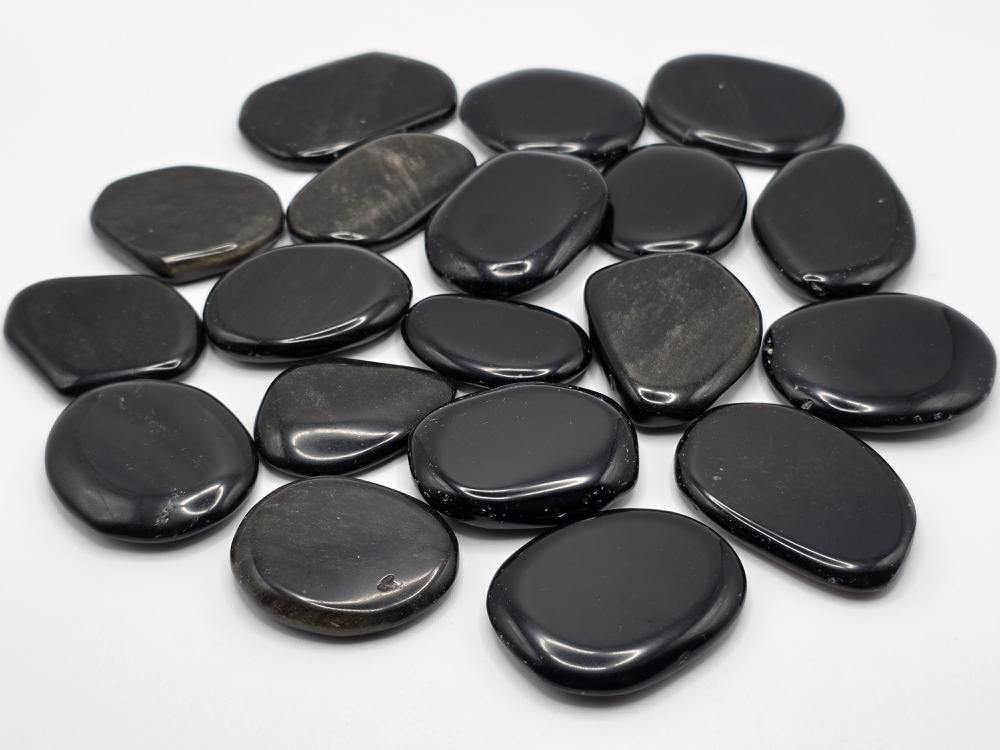 Obsidiana Dorada Canto Rodado Plano 30-40mm