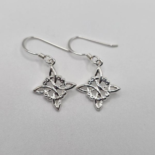 Pendientes Nudo de Bruja Plata de Ley Infy 14mm
