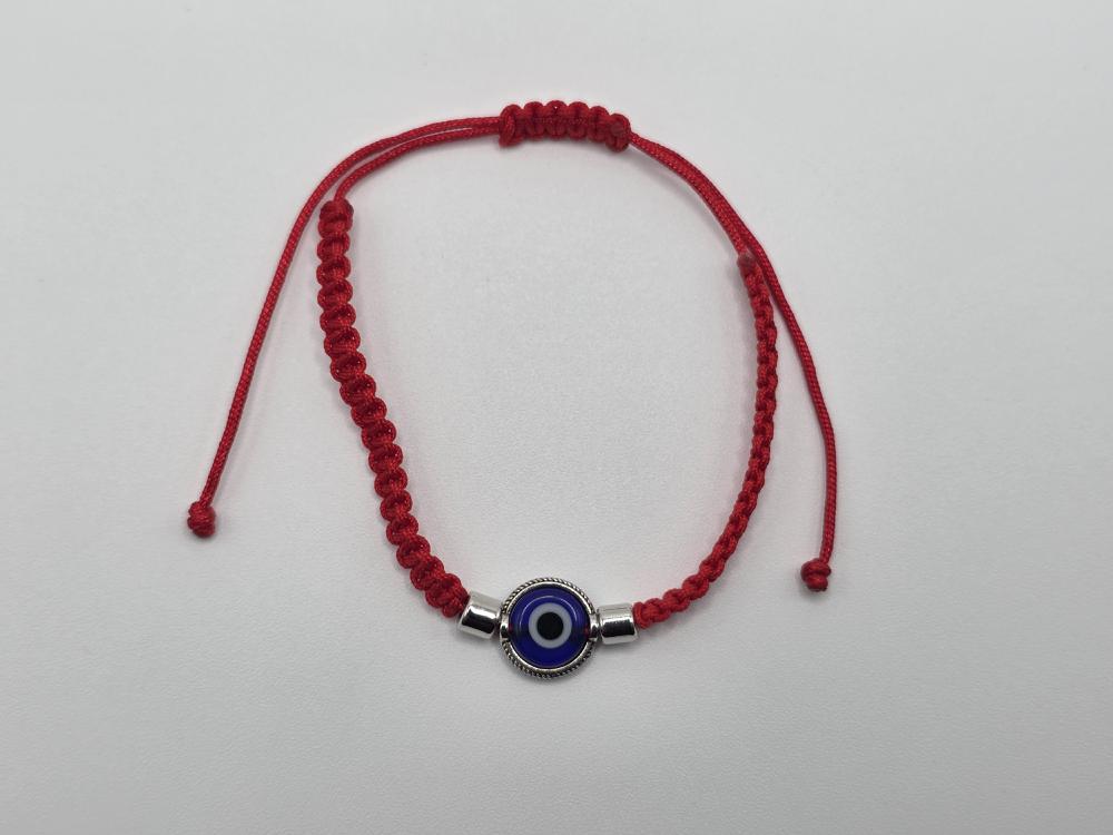 Pulsera Ojo Turco de Cristal Giratorio Metálico