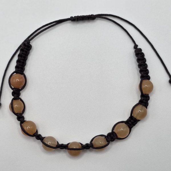 Pulsera Piedra Sol Bola 6mm Ajustable