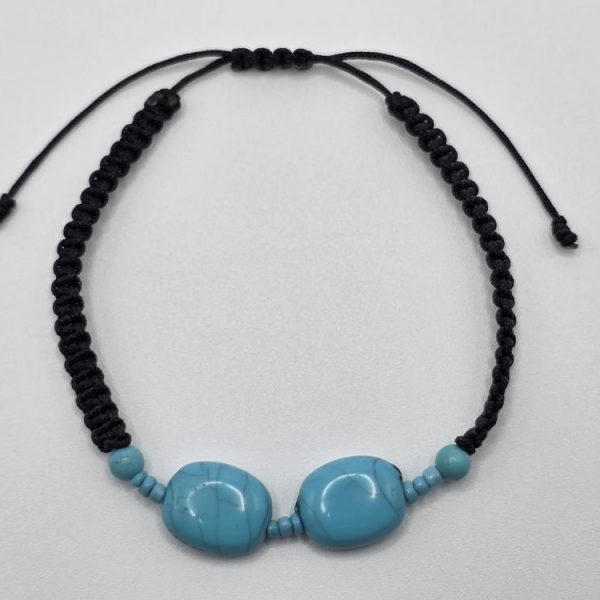 Pulsera Turquenita Bola 6mm Ajustable