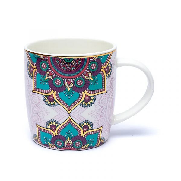 Taza Té Mandalas con Infusor Mandala Turquesa