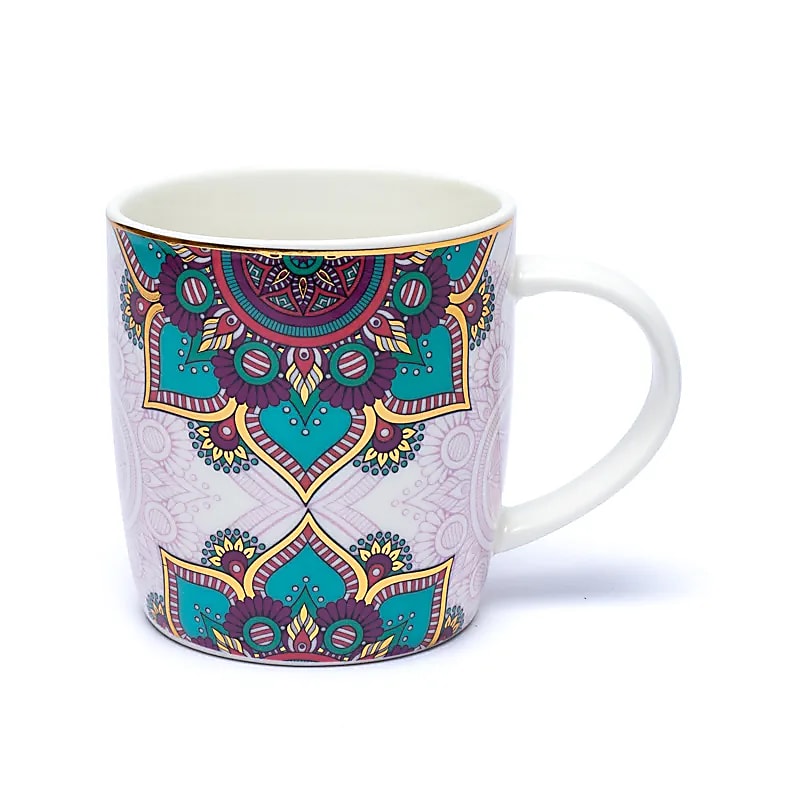 Taza Té Mandalas con Infusor Mandala Turquesa