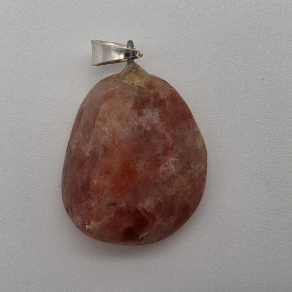 Colgante Piedra Sol Rodado Plata de Ley