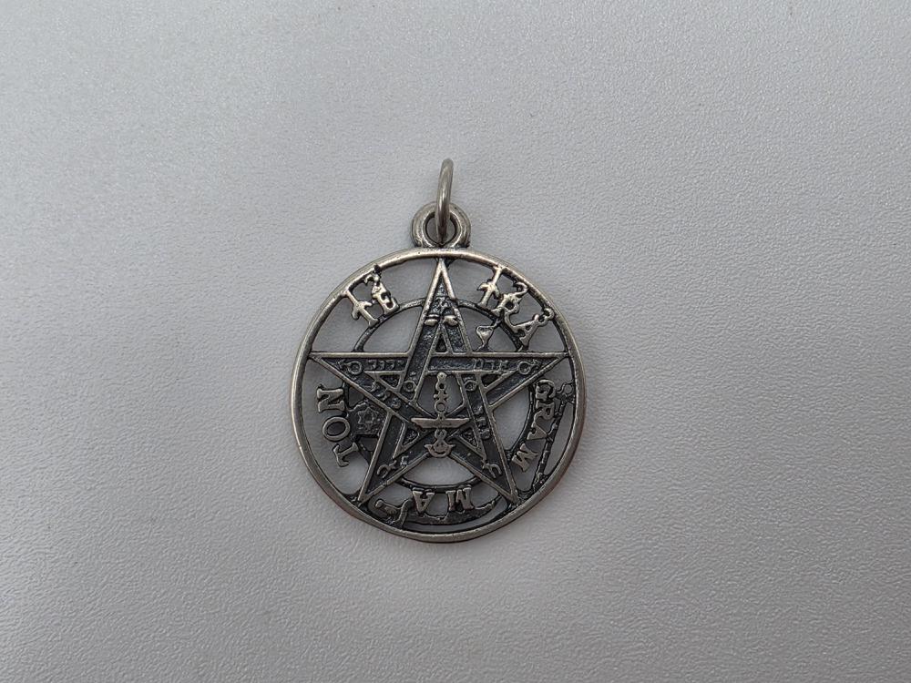 Colgante Tetragramaton Plata de Ley 20mm
