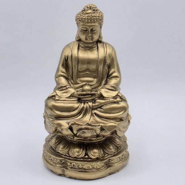 Figura de Buda Gautama Resina Dorado 100x60mm