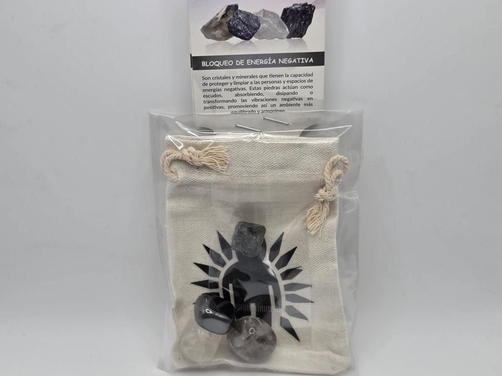 Juego de Piedras Bloqueo Energía Negativa y Bolsa