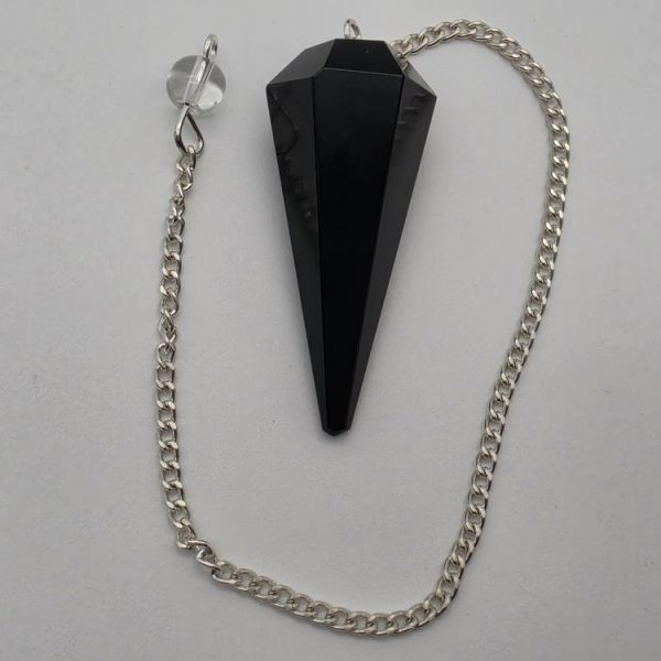Péndulo Obsidiana Negra Cónico