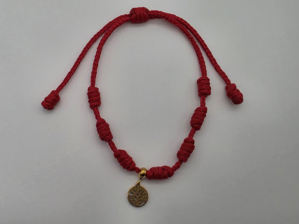 Pulsera 7 Nudos con Árbol de la Vida Acero Inox