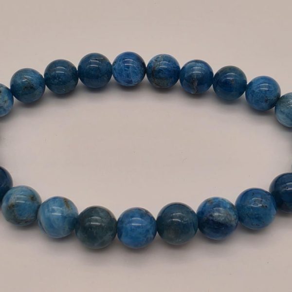 Pulsera Apatito Azul Bola 8mm