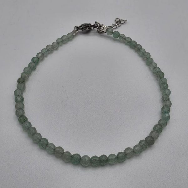 Pulsera Aventurina Facetada Con Cierre Acero Inox