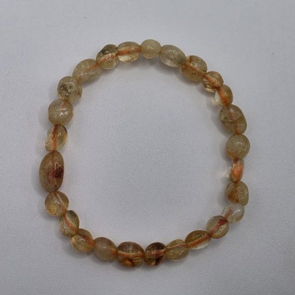 Pulsera Citrino Piedras Irregulares