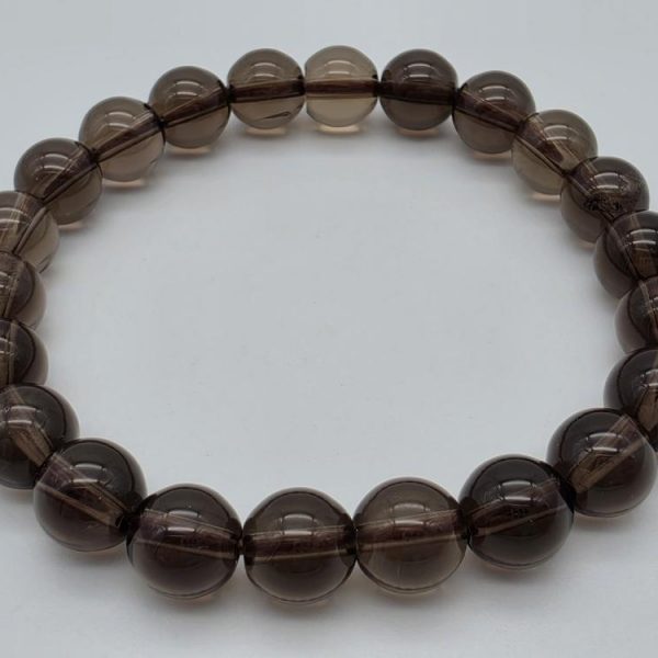 Pulsera Cuarzo Ahumado Bola 8mm