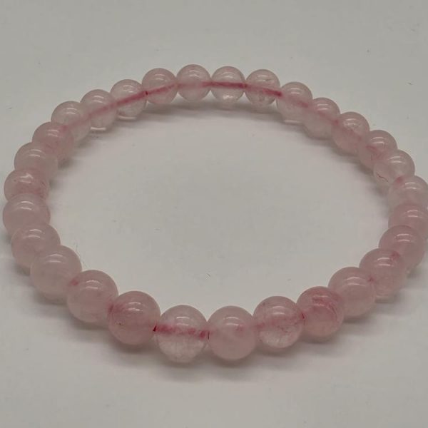 Pulsera Cuarzo Rosa Bola 6mm