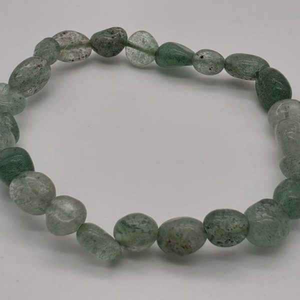 Pulsera Cuarzo Verde Piedras Irregulares