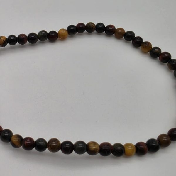 Pulsera Ojo De Tigre  Halcón y Buey Bola 4mm